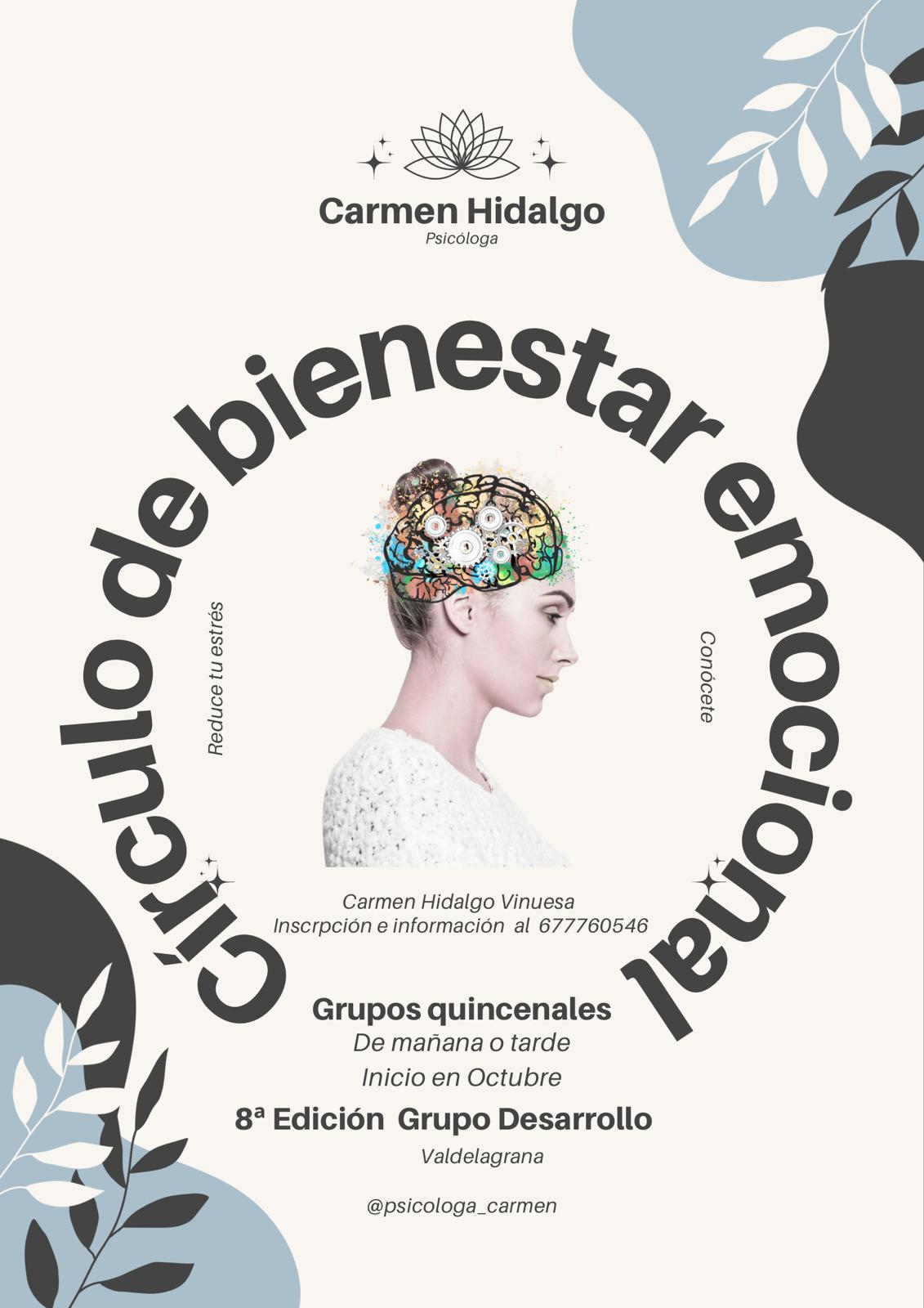Taller grupal. Círculo de bienestar emocional.