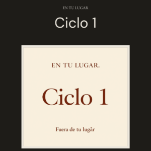 Ciclo 1 - Fuera de tu lugar
